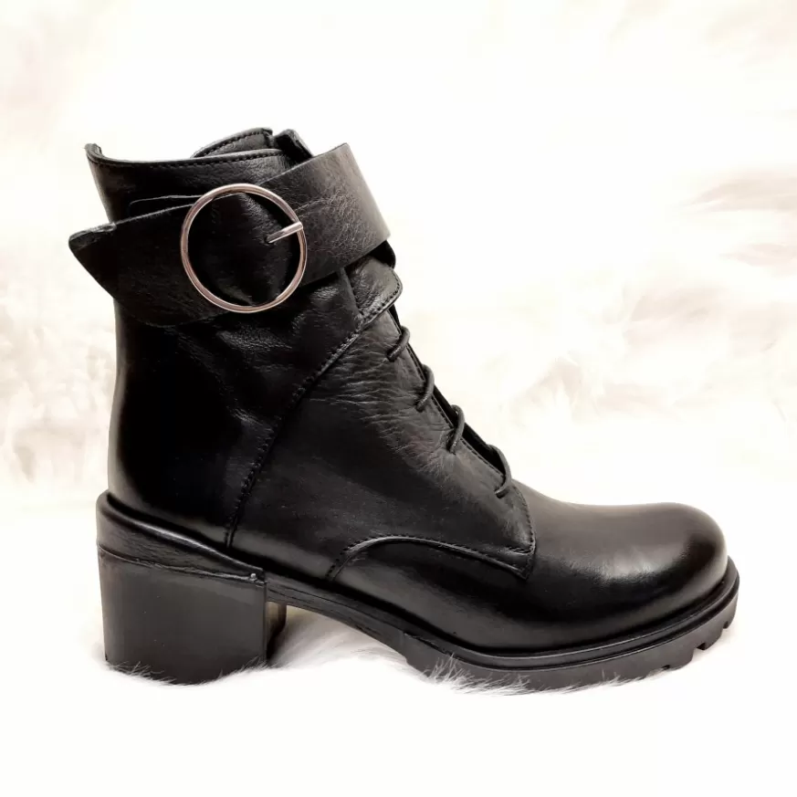 Donna CAMARRI CALZATURE Scarpe Donna | Stivaletto Con Tacco E Fibbia