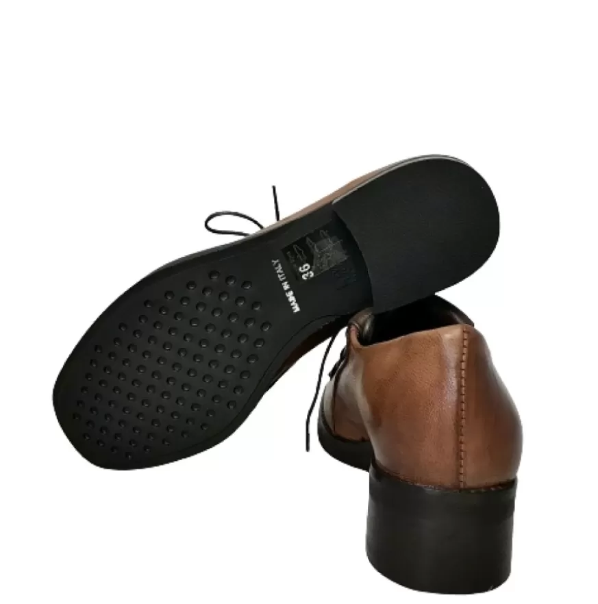 Donna CAMARRI CALZATURE Scarpe Donna | Stringata Artigianale In Pelle Cuoio
