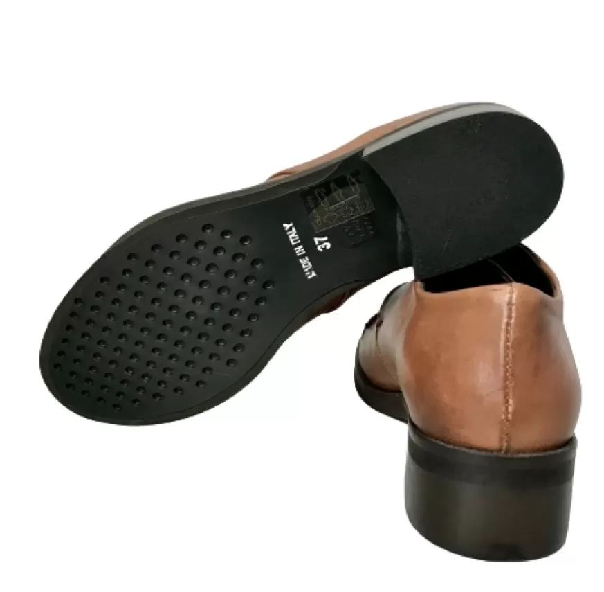 Donna CAMARRI CALZATURE Scarpe Donna | Stringata In Pelle Cuoio