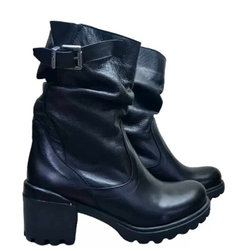 Donna CAMARRI CALZATURE Scarpe Donna | Tronchetto Con Tacco E Fibbia