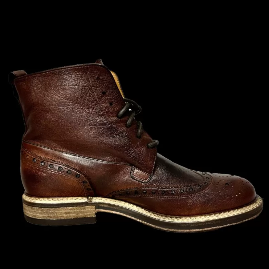 Uomo CAMARRI CALZATURE Scarpe Uomo | Anfibio Artigianale In Bufalo Tuffato Marrone