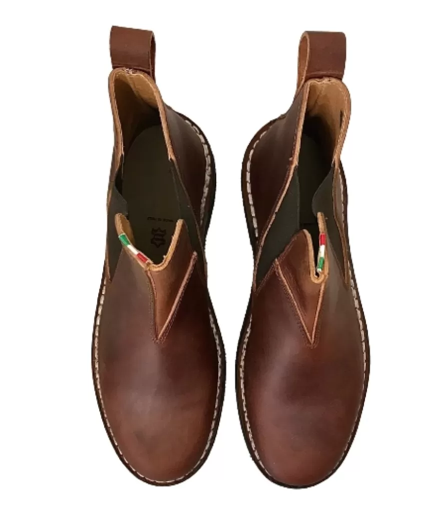 Uomo CAMARRI CALZATURE Scarpe Uomo | Beatles Artigianale Marrone In Pelle Ingrassata