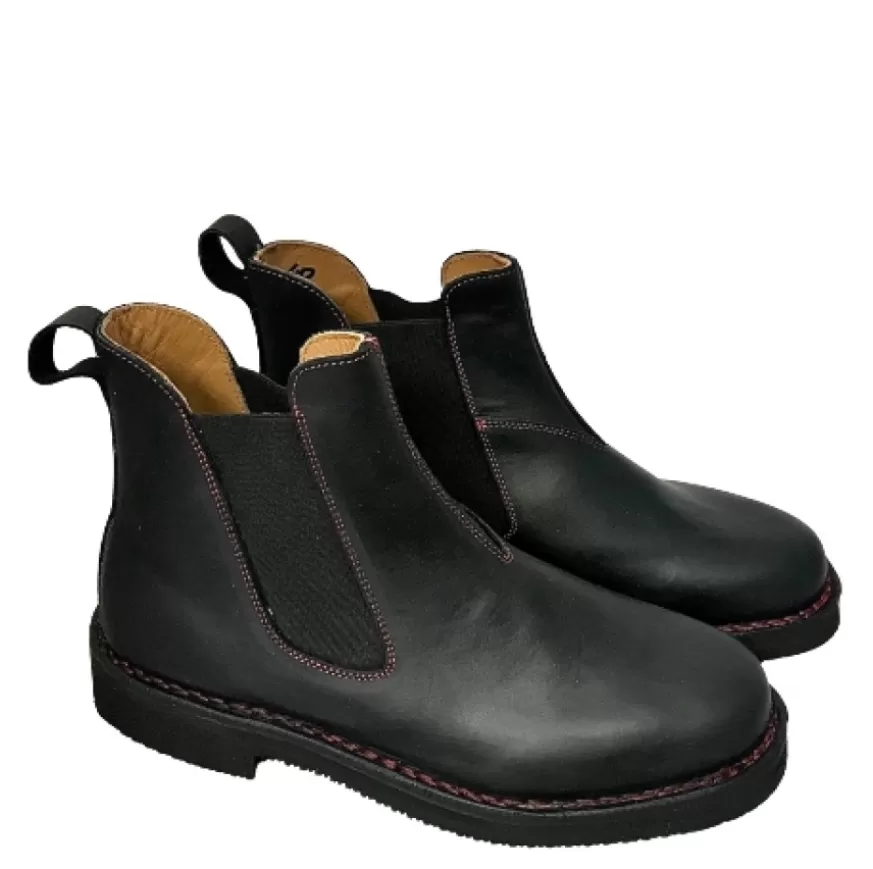 Uomo CAMARRI CALZATURE Scarpe Uomo | Beatles Artigianale Nero In Pelle Ingrassata