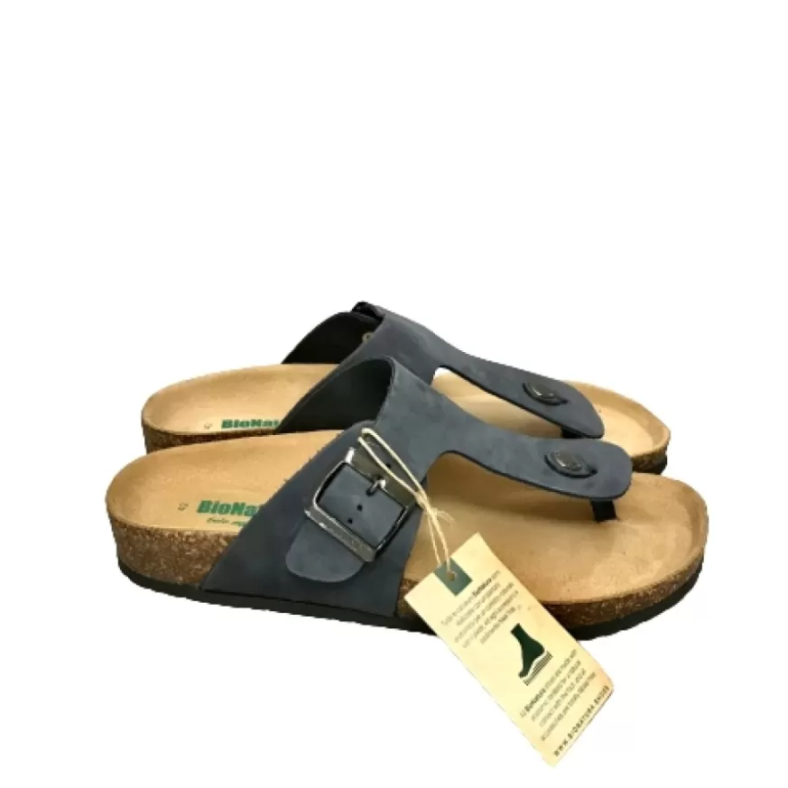 Uomo CAMARRI CALZATURE Scarpe Uomo | Ciabatta Infradito Bionatura Blu