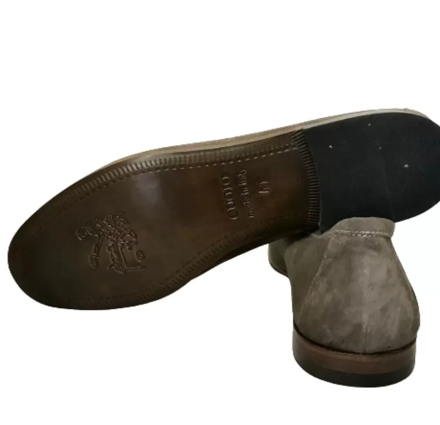 Uomo CAMARRI CALZATURE Scarpe Uomo | Mocassino Estivo In Camoscio Grigio