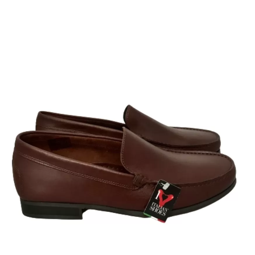 Uomo CAMARRI CALZATURE Scarpe Uomo | Mocassino In Pelle Marrone Soldini