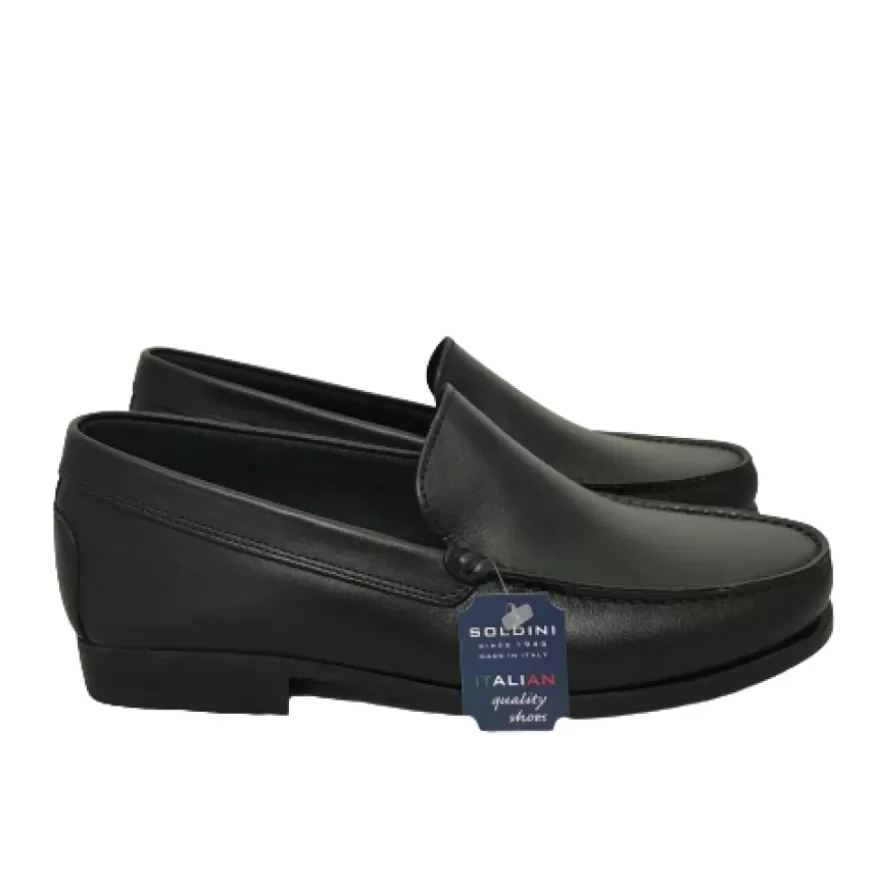 Uomo CAMARRI CALZATURE Scarpe Uomo | Mocassino In Pelle Nero Soldini
