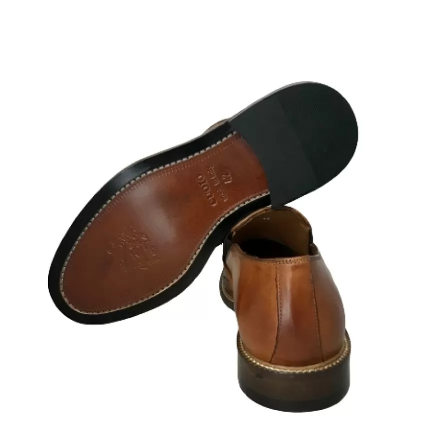 Uomo CAMARRI CALZATURE Scarpe Uomo | Mocassino Intrecciato Cognac