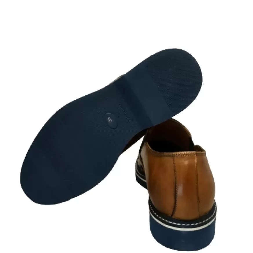 Uomo CAMARRI CALZATURE Scarpe Uomo | Mocassino Intrecciato Cognac