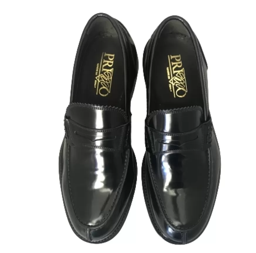 Uomo CAMARRI CALZATURE Scarpe Uomo | Mocassino Mod. College Abrasivato Nero