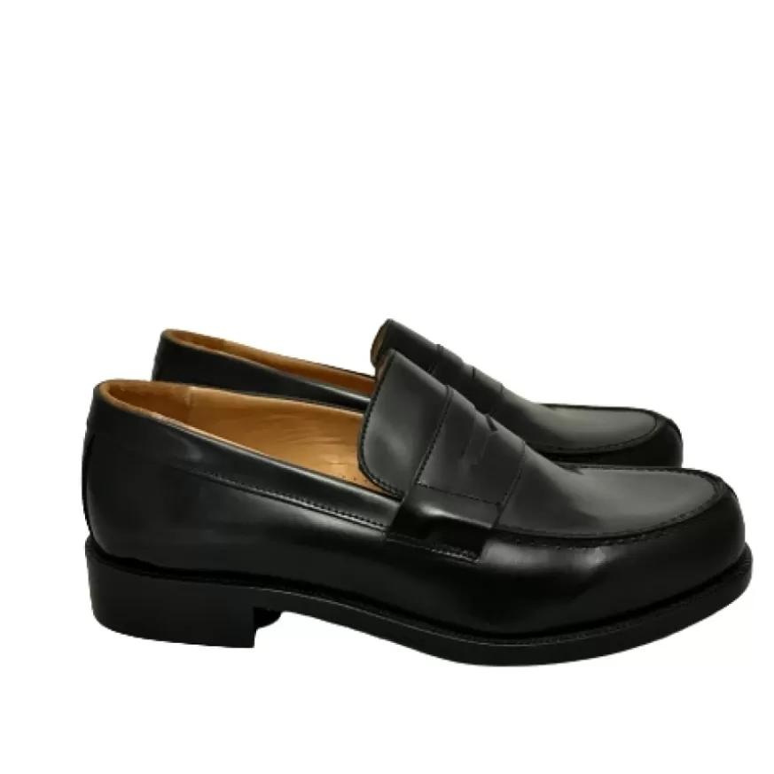 Uomo CAMARRI CALZATURE Scarpe Uomo | Mocassino Mod. College Abrasivato Nero