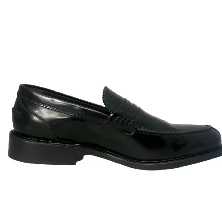 Uomo CAMARRI CALZATURE Scarpe Uomo | Mocassino Mod. College Abrasivato Nero