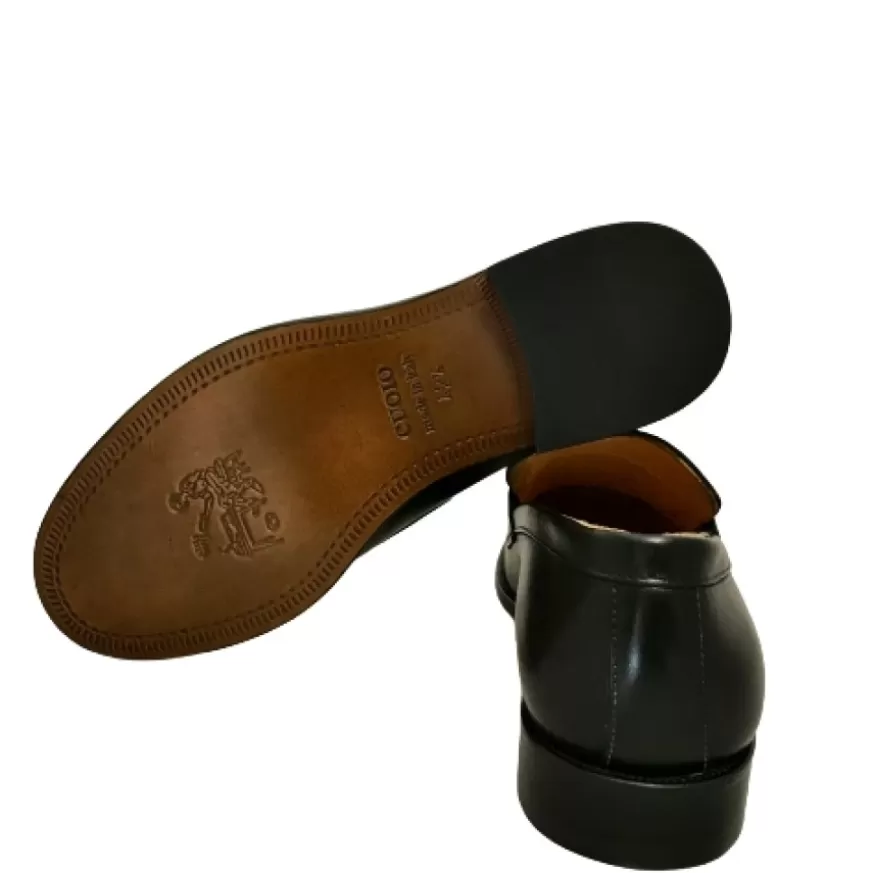Uomo CAMARRI CALZATURE Scarpe Uomo | Mocassino Mod. College Abrasivato Nero