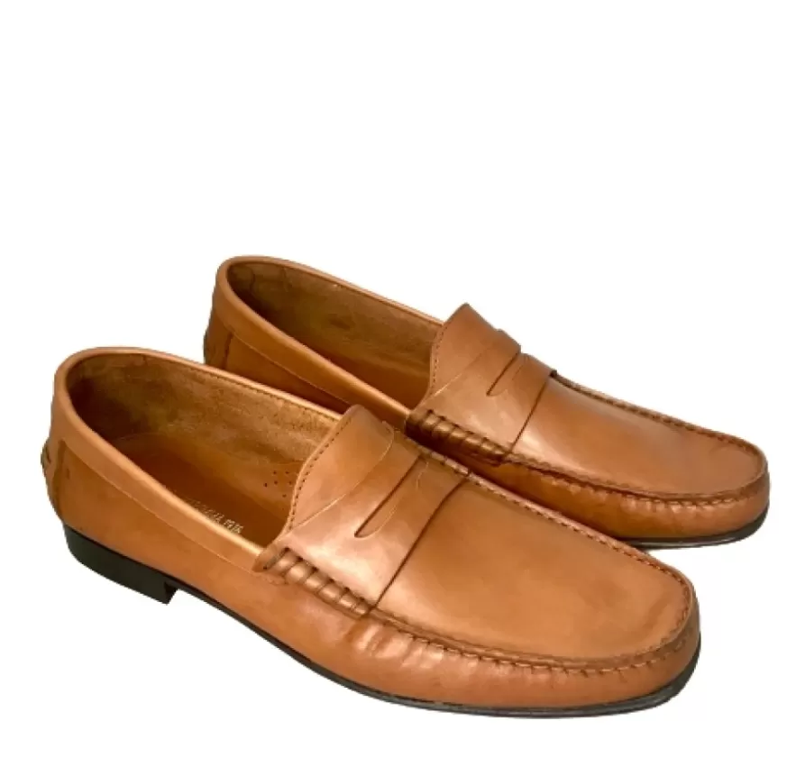 Uomo CAMARRI CALZATURE Scarpe Uomo | Mocassino Mod. College Estivo Cuoio