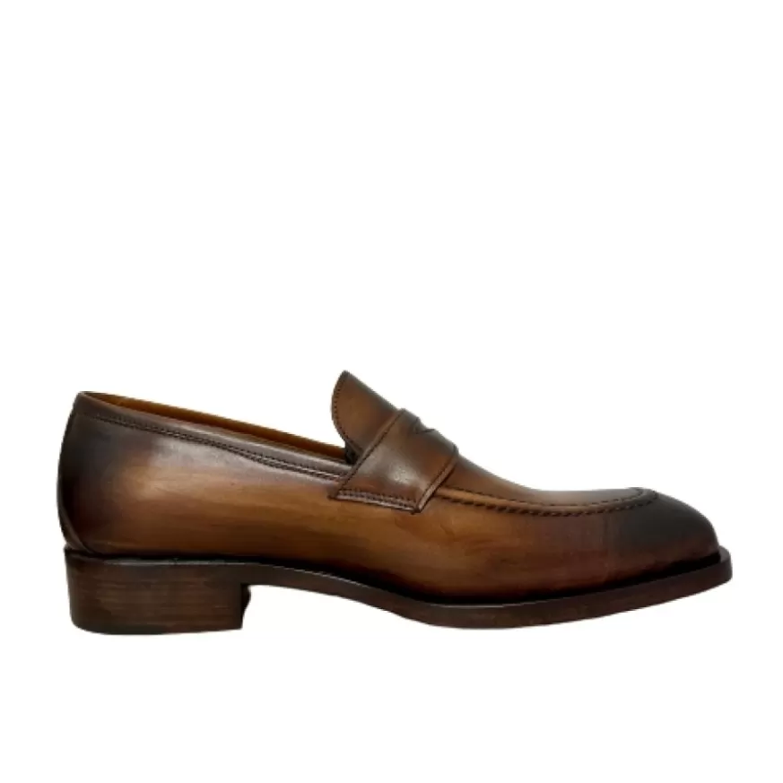 Uomo CAMARRI CALZATURE Scarpe Uomo | Mocassino Mod. College Spazzolato Marrone – Luxury Collection