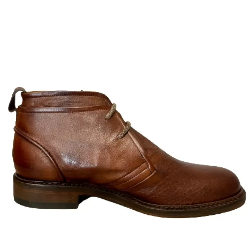 Uomo CAMARRI CALZATURE Scarpe Uomo | Polacchino Artigianale In Bufalo Tuffato Cuoio