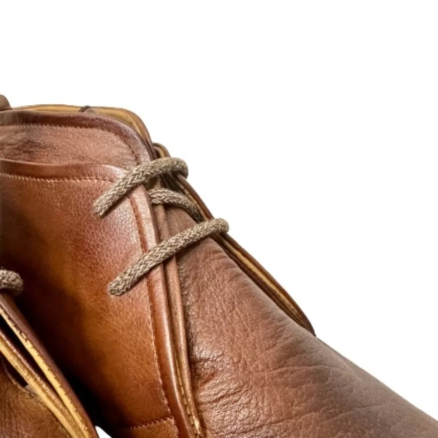 Uomo CAMARRI CALZATURE Scarpe Uomo | Polacchino Artigianale In Bufalo Tuffato Cuoio
