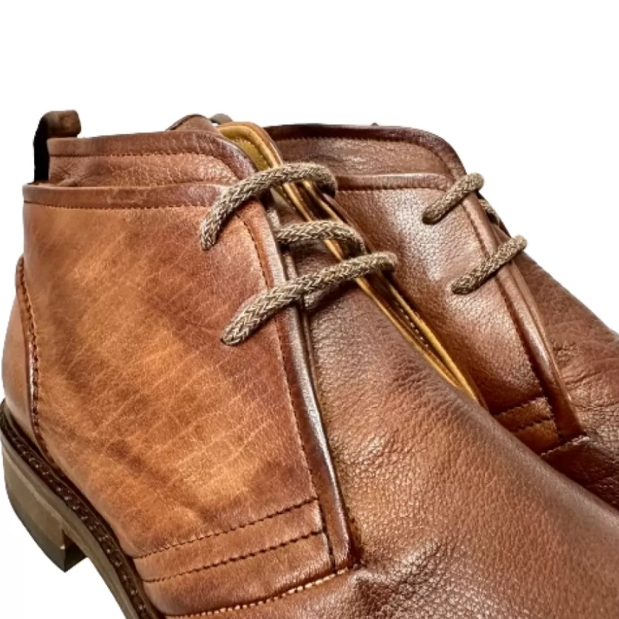 Uomo CAMARRI CALZATURE Scarpe Uomo | Polacchino Artigianale In Bufalo Tuffato Cuoio