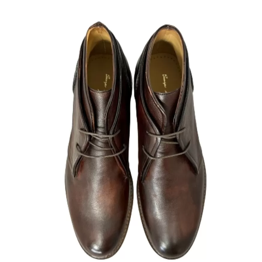Uomo CAMARRI CALZATURE Scarpe Uomo | Polacchino Artigianale In Bufalo Tuffato Testa Di Moro
