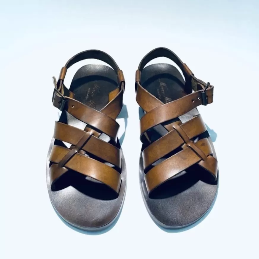Uomo CAMARRI CALZATURE Scarpe Uomo | Sandalo Artigianale In Pelle Mod.C