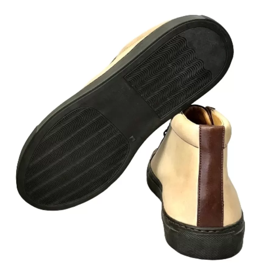Uomo CAMARRI CALZATURE Scarpe Uomo | Sneakers Artigianale Alta In Pelle Bicolore