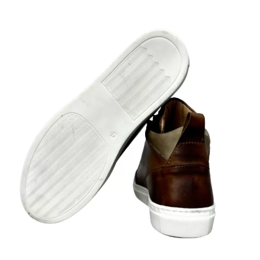 Uomo CAMARRI CALZATURE Scarpe Uomo | Sneakers Artigianale Alta In Pelle Marrone