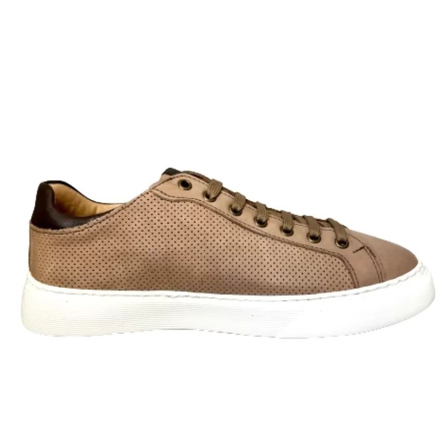 Uomo CAMARRI CALZATURE Scarpe Uomo | Sneakers Artigianale In Nabuk Taupe