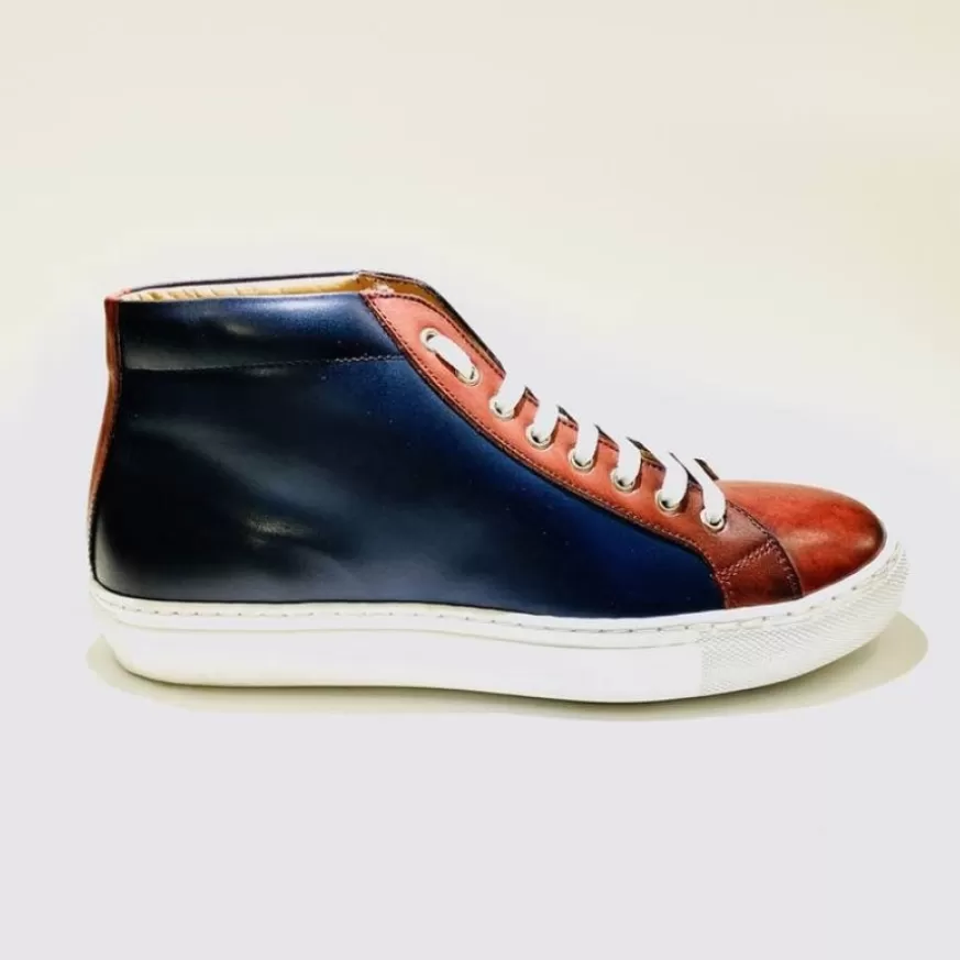 Uomo CAMARRI CALZATURE Scarpe Uomo | Sneakers Artigianale In Pelle Bicolore