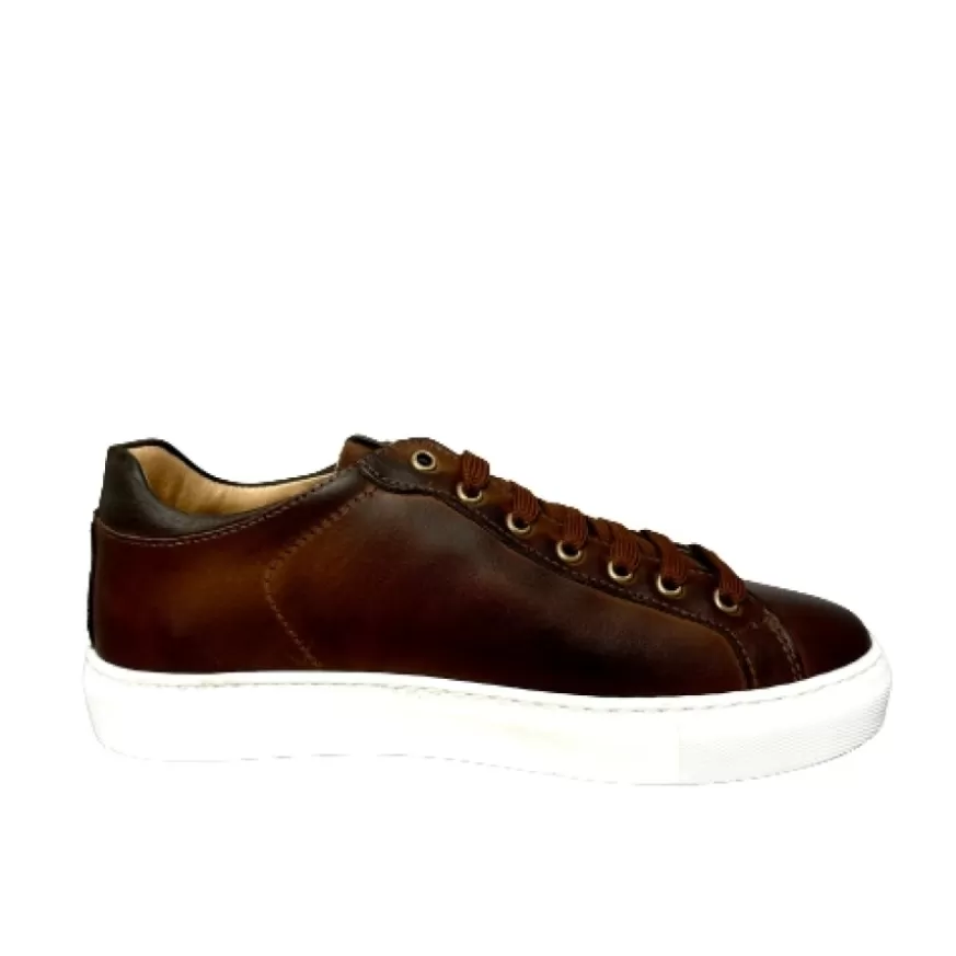 Uomo CAMARRI CALZATURE Scarpe Uomo | Sneakers Artigianale In Pelle Marrone