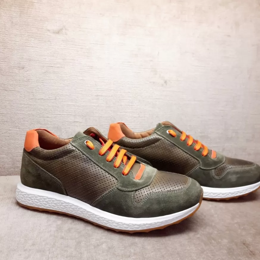 Uomo CAMARRI CALZATURE Scarpe Uomo | Sneakers Artigianale Verde