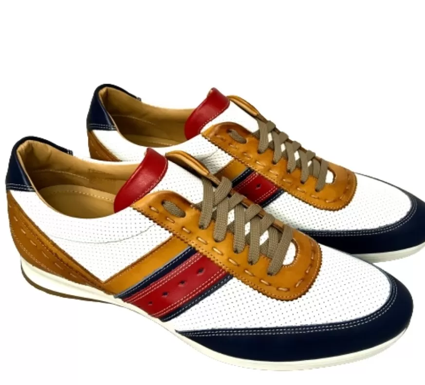 Uomo CAMARRI CALZATURE Scarpe Uomo | Sneakers Bassa Artigianale In Pelle Bianca