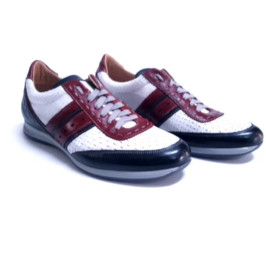 Uomo CAMARRI CALZATURE Scarpe Uomo | Sneakers Bassa In Pelle Bianca