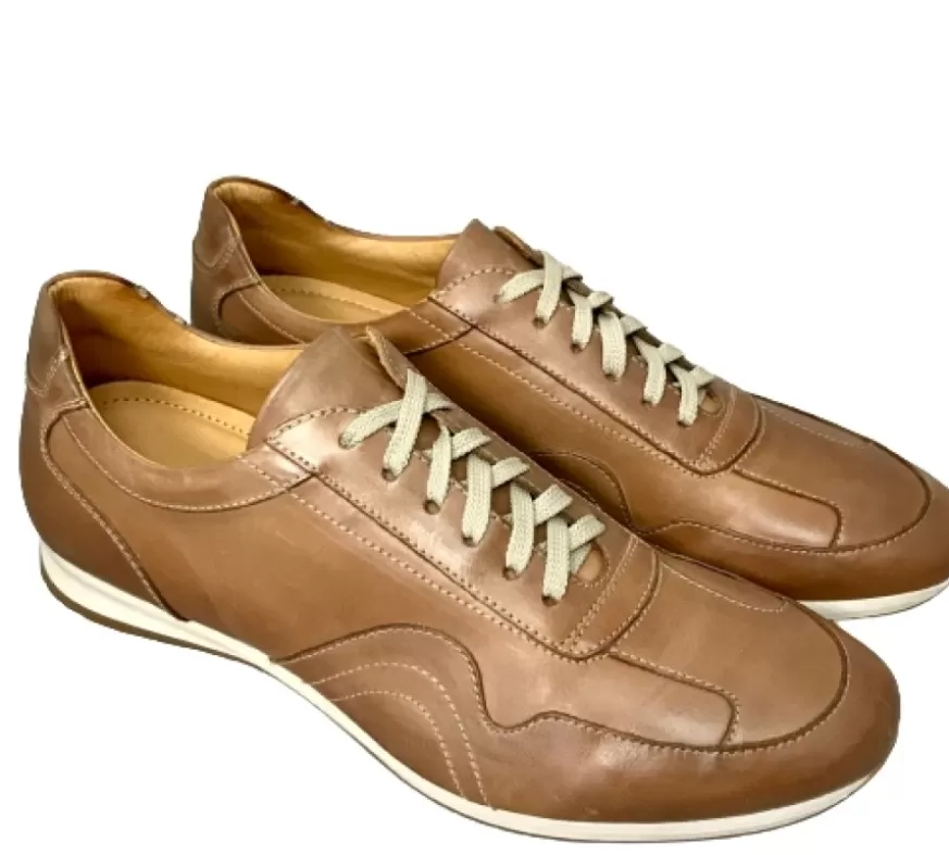 Uomo CAMARRI CALZATURE Scarpe Uomo | Sneakers Bassa In Pelle Cuoio