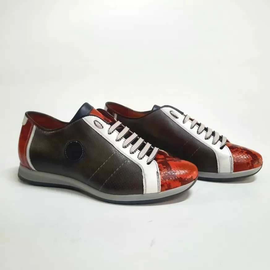 Uomo CAMARRI CALZATURE Scarpe Uomo | Sneakers Bassa In Pelle Grigia