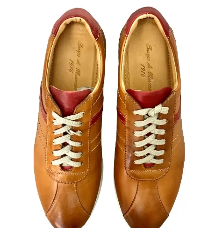 Uomo CAMARRI CALZATURE Scarpe Uomo | Sneakers Bassa In Pelle Ocra