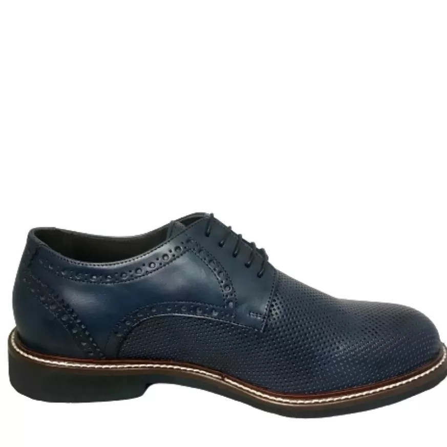 Uomo CAMARRI CALZATURE Scarpe Uomo | Stringata Artigianale Forata Blu
