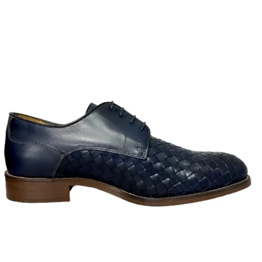 Uomo CAMARRI CALZATURE Scarpe Uomo | Stringata Artigianale Intrecciata Blu