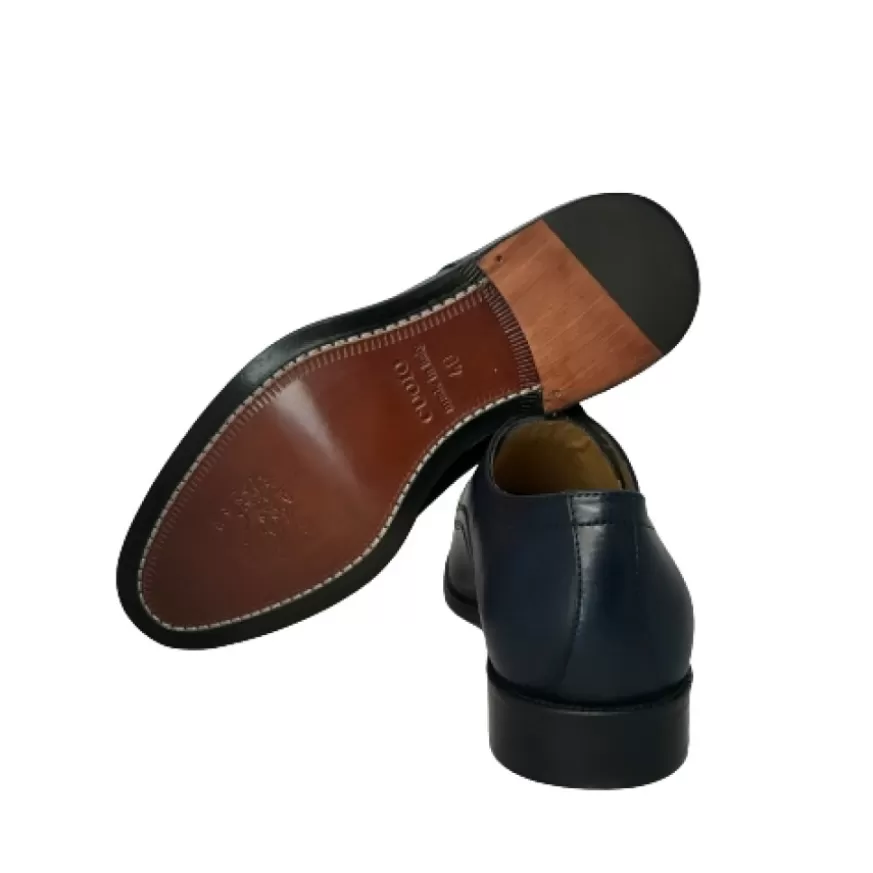 Uomo CAMARRI CALZATURE Scarpe Uomo | Stringata Blu Liscia