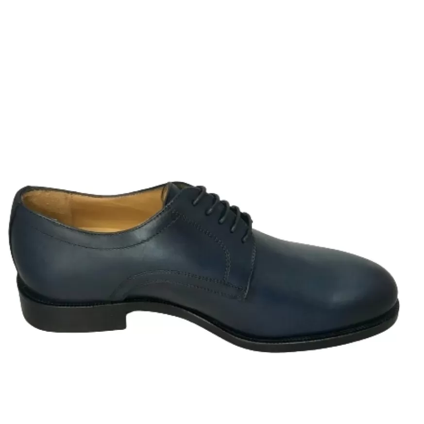 Uomo CAMARRI CALZATURE Scarpe Uomo | Stringata Blu Liscia