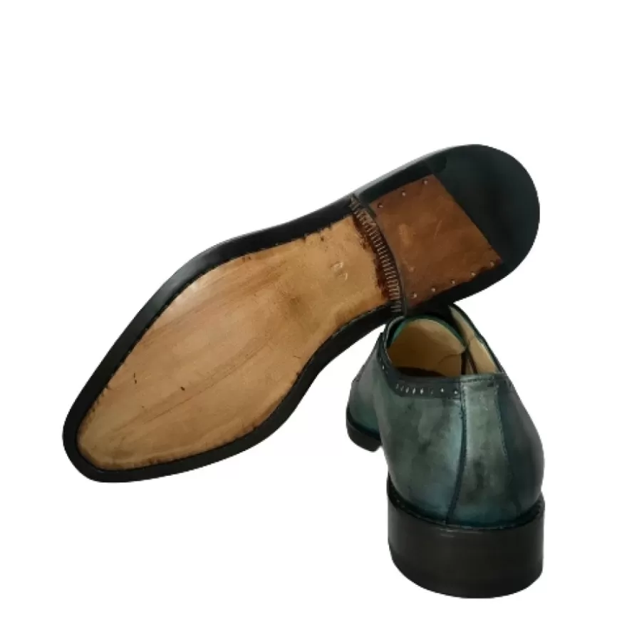 Uomo CAMARRI CALZATURE Scarpe Uomo | Stringata Fatta A Mano Azzurra – Luxury Collection