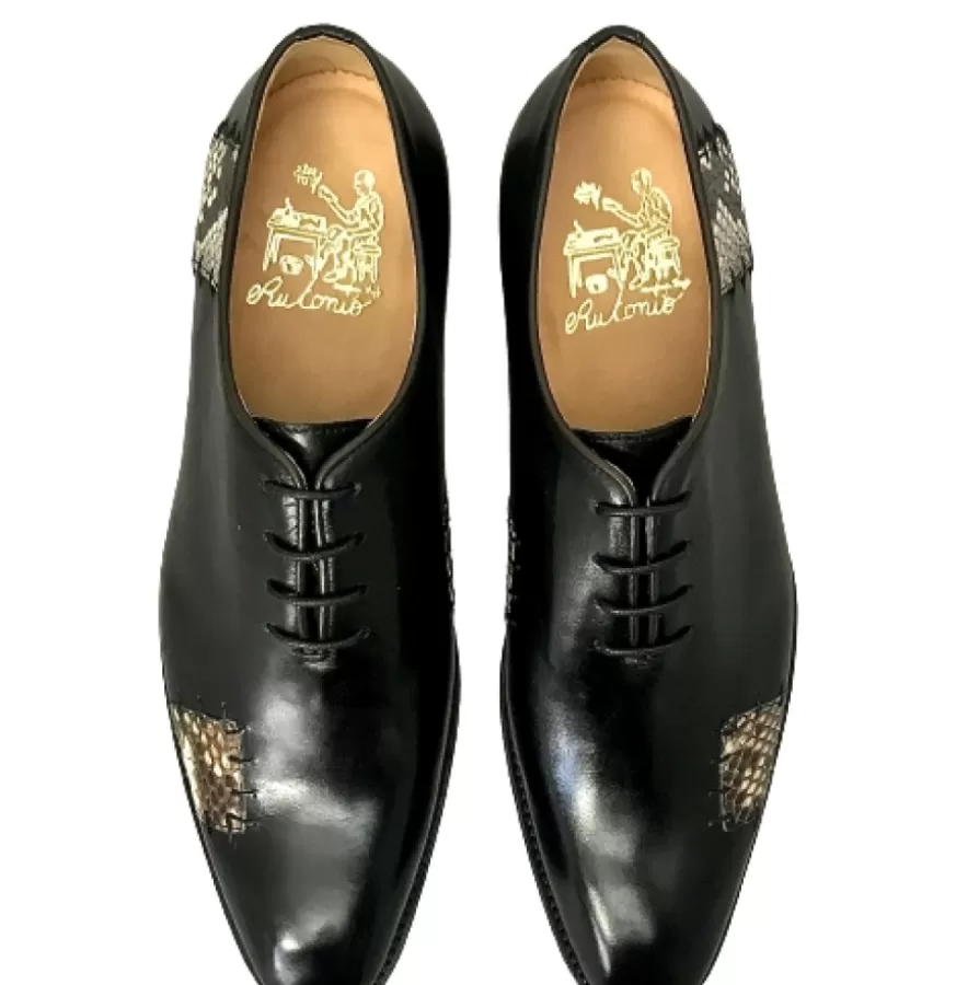 Uomo CAMARRI CALZATURE Scarpe Uomo | Stringata Fatta A Mano Con Toppe In Pitone Cucite – Linea Luxury