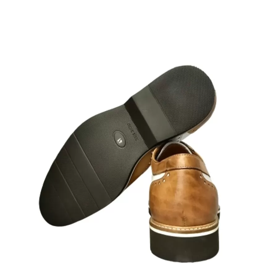 Uomo CAMARRI CALZATURE Scarpe Uomo | Stringata In Pelle Cuoio E Bianca