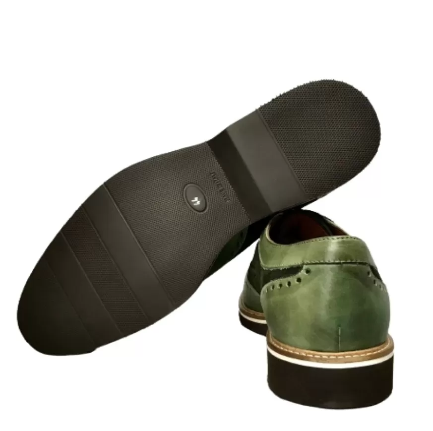 Uomo CAMARRI CALZATURE Scarpe Uomo | Stringata In Pelle E Nabuk Verde