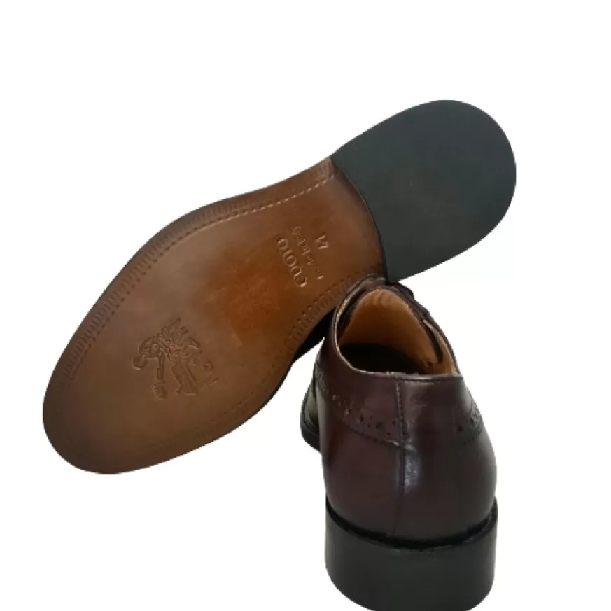 Uomo CAMARRI CALZATURE Scarpe Uomo | Stringata In Pelle Fondo Cuoio – Duilio 2 Bordeaux