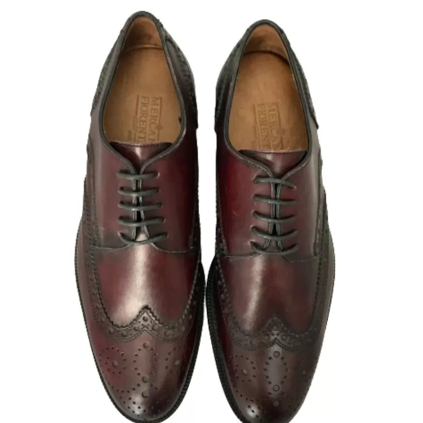 Uomo CAMARRI CALZATURE Scarpe Uomo | Stringata In Pelle Fondo Cuoio – Duilio 3 Bordeaux