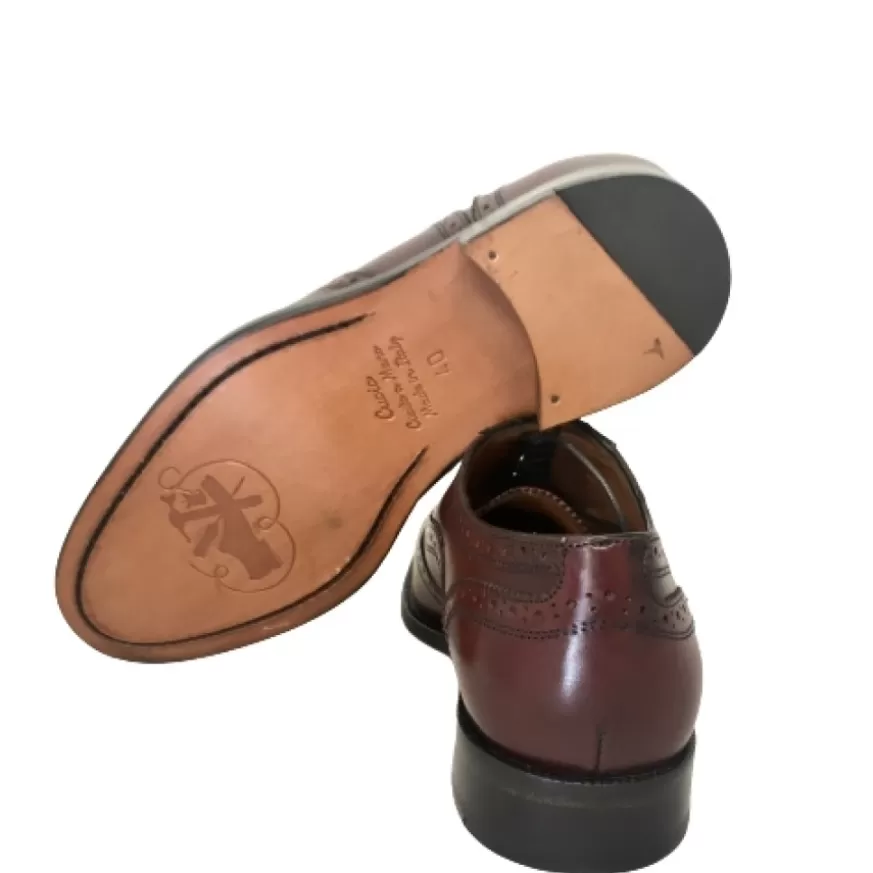Uomo CAMARRI CALZATURE Scarpe Uomo | Stringata In Pelle Fondo Cuoio – Duilio Bordeaux