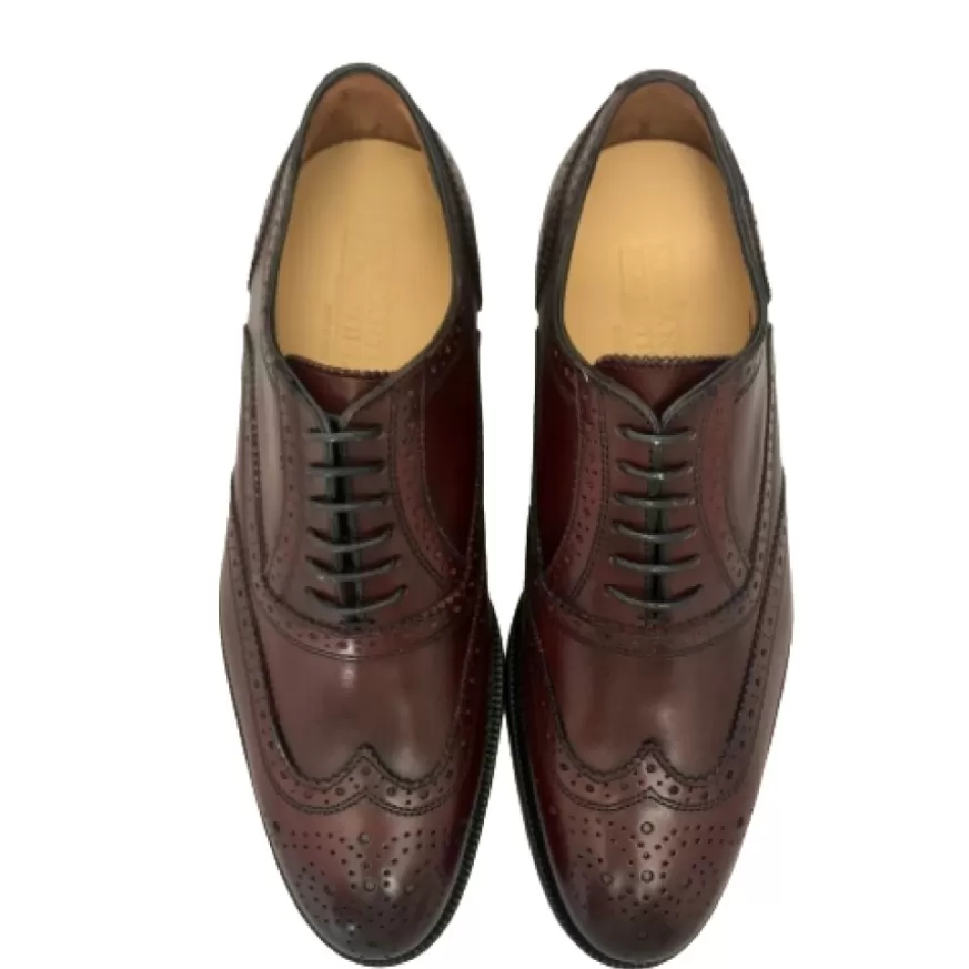 Uomo CAMARRI CALZATURE Scarpe Uomo | Stringata In Pelle Fondo Cuoio – Duilio Bordeaux
