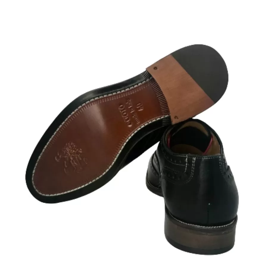 Uomo CAMARRI CALZATURE Scarpe Uomo | Stringata In Pelle Fondo Cuoio – Duilio Nera