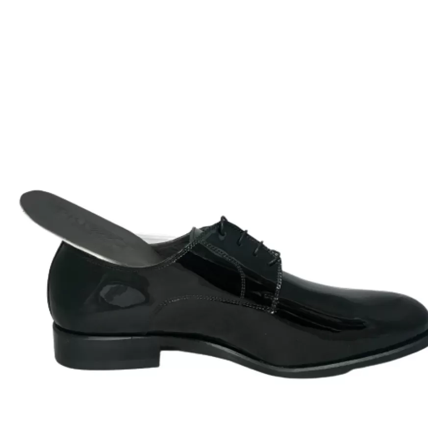Uomo CAMARRI CALZATURE Scarpe Uomo | Stringata Liscia In Vernice Nera
