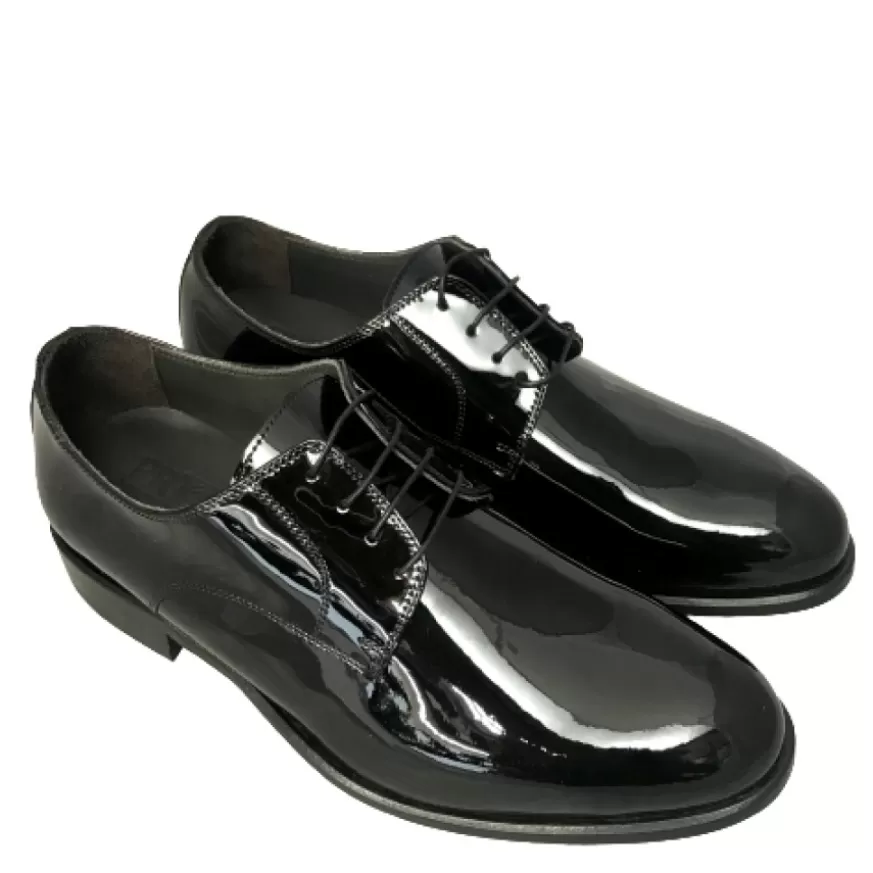 Uomo CAMARRI CALZATURE Scarpe Uomo | Stringata Liscia In Vernice Nera